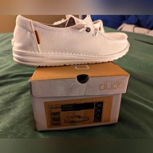Hey Dude white , women's shoe
